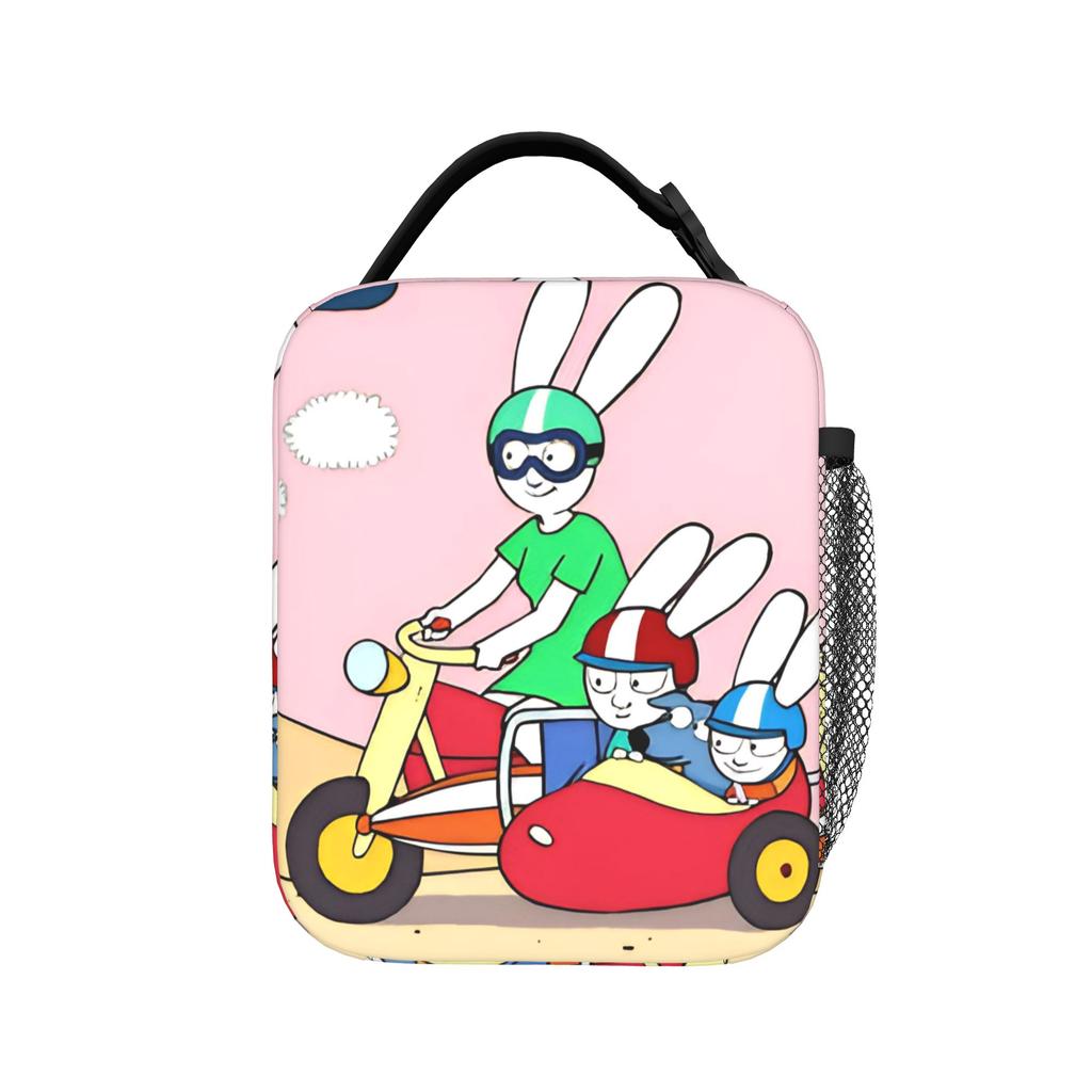 Simons Super Rabbit Bunny Cartoon Insulated Lunch Bag Cooler Bag Reusable,Lunch Container Large Tote Lunch Box Food Bag