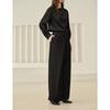 Giovanni Valentino Women's Asymmetric Waist Wide-Leg Casual Trousers