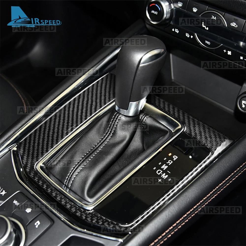 Weiche Kohlefaser LHD RHD Zierleiste Für Mazda CX-5 CX5 KF 2017-2025 2025 2025 Auto Mittelkonsole Elektronische Handbremse Schalthebel