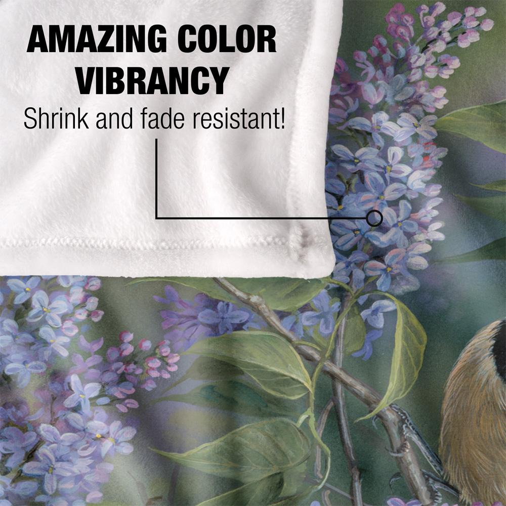 Wild Wings Silky Chickadees Supersoft Blanket