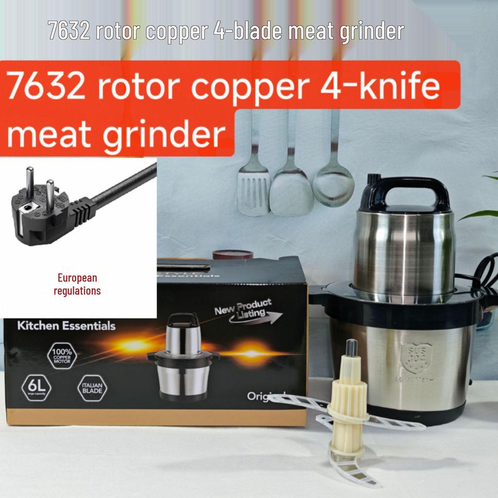 Fufumachine 110V 6L Meat Grinder & Multi-Function Electric Mixer for Chopping and Cooking