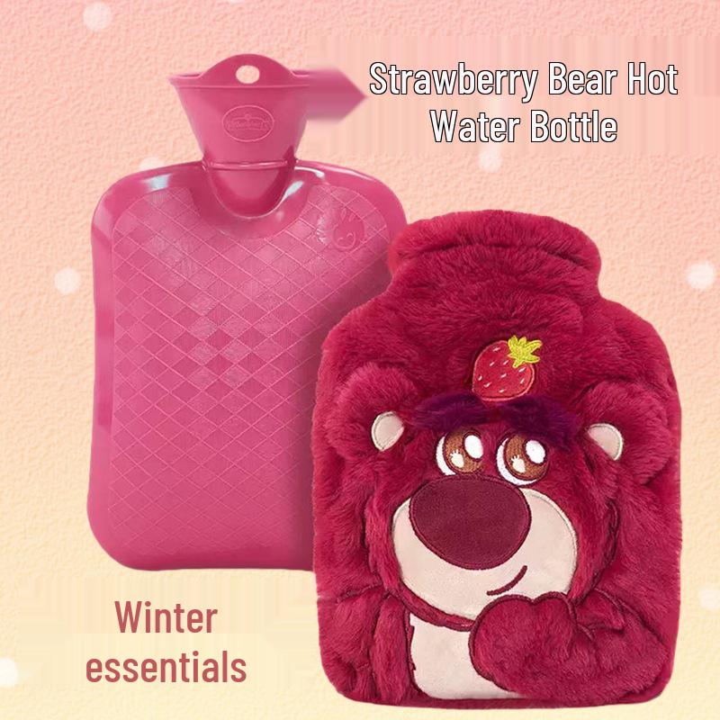 

Winter Plush Hot Water Bottle: Long Strip Cartoon Design for Warm Abdomen and Waist, Washable and Refillable. 180 x 270 cm