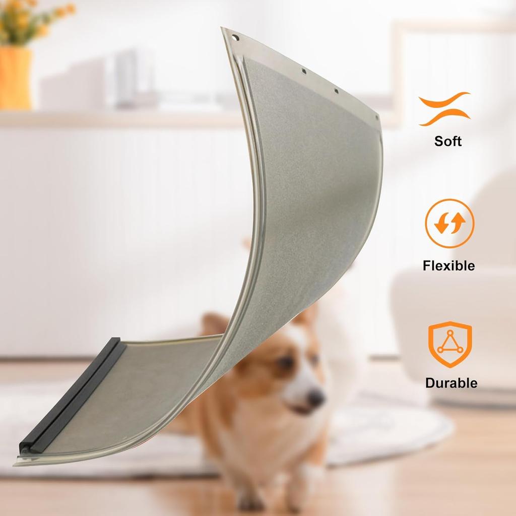 PAC11-11038 Dog Door Replacement Flap - Pet Doggie Replacement Flap Door with Screws Fits PetSafe, Medium Size 12 7/8" x 8 1/8"