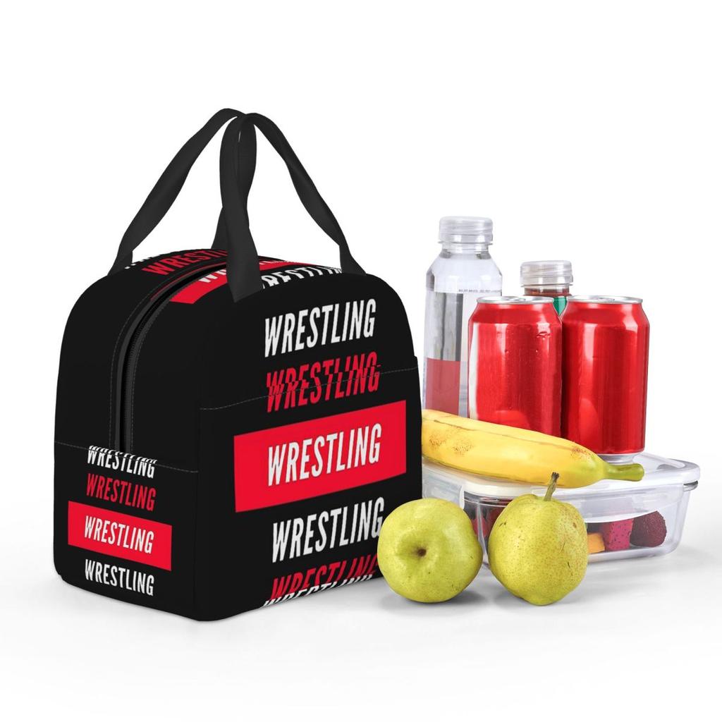 Pro Wrestling Isoliertes Lunchpaket für Damen Kinder Auslaufsicher Lebensmittelbehälter Thermische Lunchbox Tragetasche
