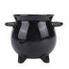 Witch Cauldron Candle Ceramic Reusable Gothic Skeleton Scented Candle Decoration for Birthday Bedroom Tabletop