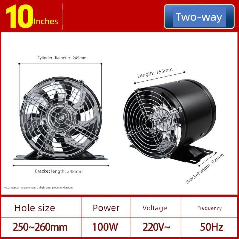 Exhaust Fan Ventilating Fan Kitchen For Home Ventilator High Power Range Hood Exhaust Fan Strong Exhaust Fan Commercial