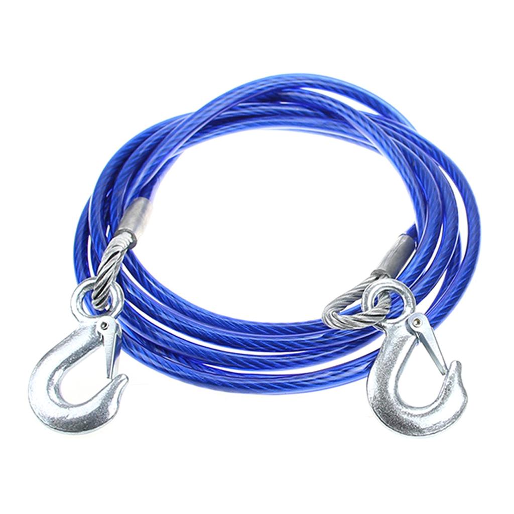 4m/5m Heavy Duty Tow Cable Winch Strap Tow Rope Trailer Rope for Towing Car Load 3/5/7 Ton for Vehicle Recovery