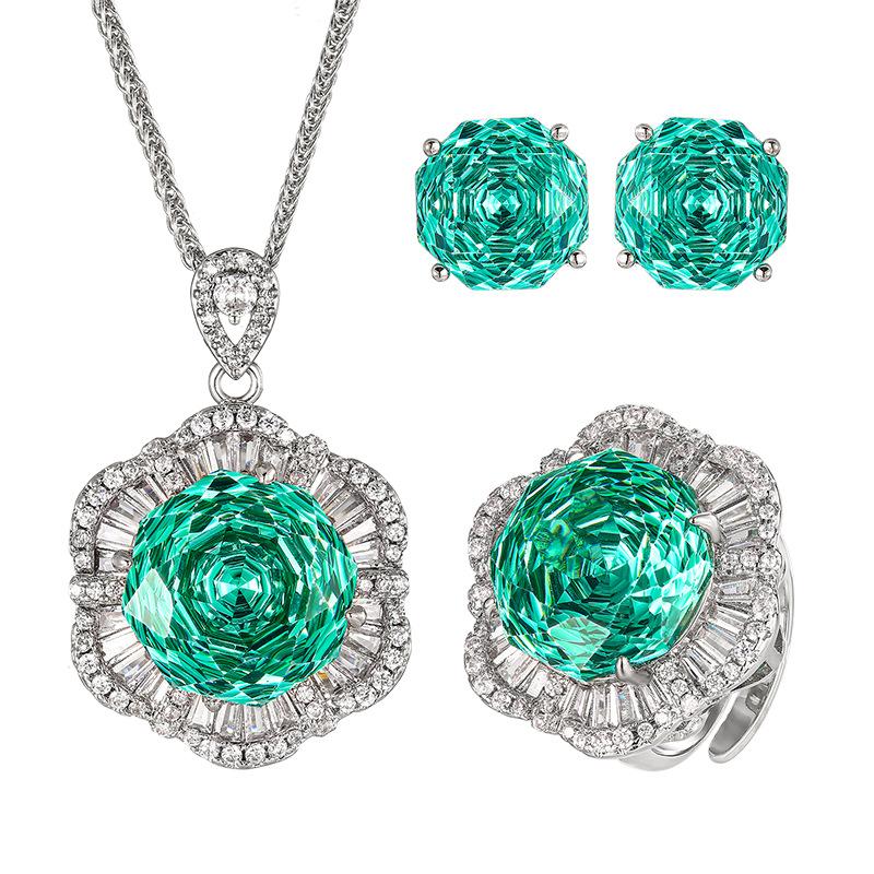 Jewelry Copper Bottom Gold-Plated Millennium Chepala Green Temperament Light Luxury Suit Women 16-12M