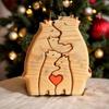 Personalized Bear Hug Garnish Wooden Puzzle Toy Family Bear Educational Xmas Toy