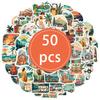 50PCS World Travel Stickers Pack Outdoor Travel Stickers Hiking Adventure Camping Decals for Scrapbooking, Luggage, Water Bottle