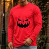 Men's Halloween Long Sleeve Neck Casual Top for Party