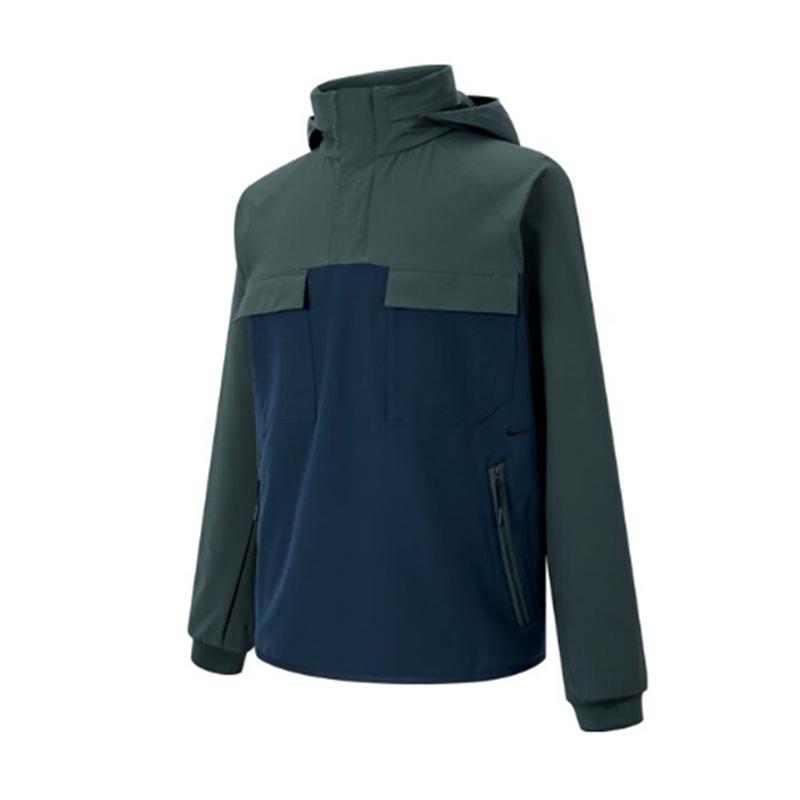 

Nike Повседневная спортивная куртка с капюшоном, с длинным рукавом, с несколькими карманами, для работы на открытом воздухе, мужская, зеленая FV8763338 L