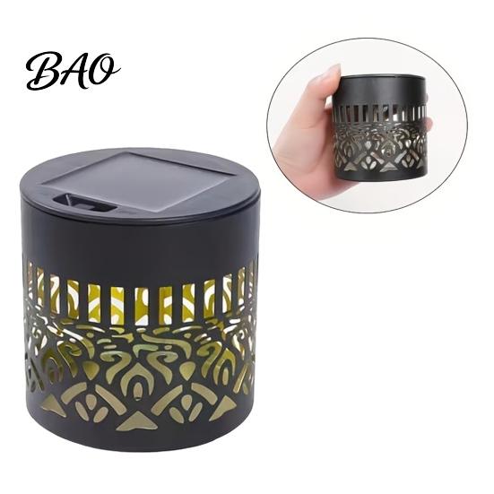Solar Garden Decoration Light Wall Light, 7 Color Changing Metal Fence Lamp with Projection, Outdoor Waterproof for Yard Patio Column Decor Seven LED