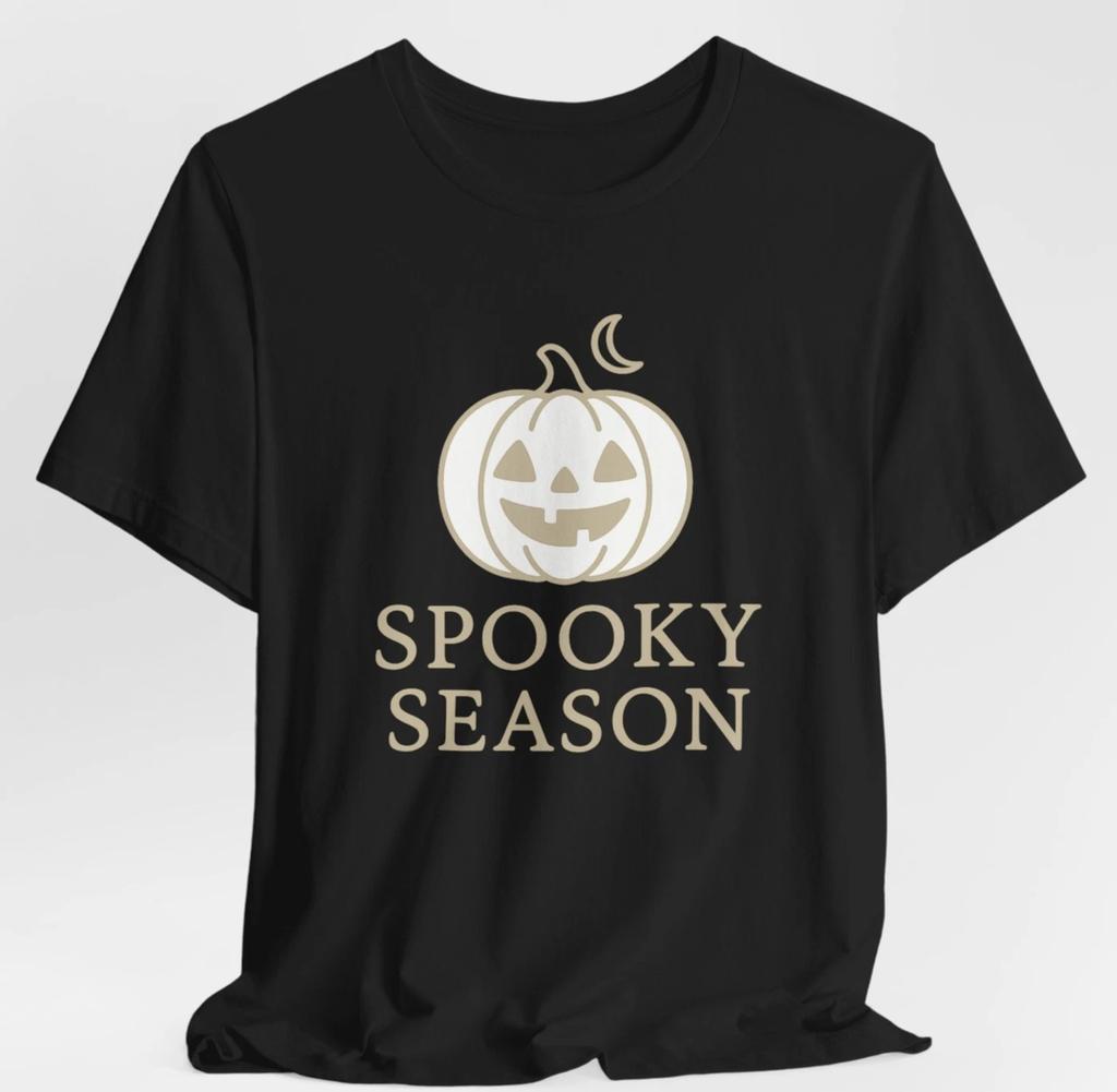 Spooky Season Halloween T-Shirt Pumpkin Jack O’Lantern Tee Minimalist