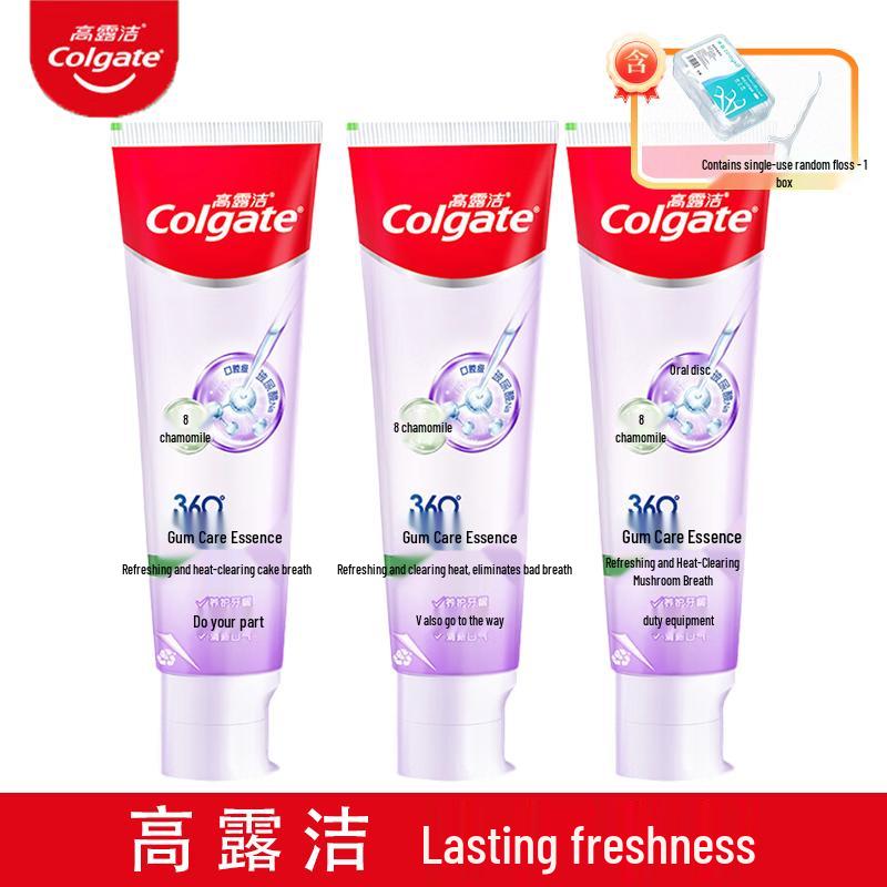 

Colgate 360 Essence Gum Care Fresh Breath Toothpaste (3x180g with Floss)