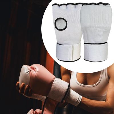 Gel Boxing Hand Wraps Inner Gloves Breathable Adjustable Half Finger with Long Wrist Strap
