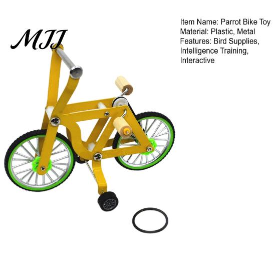 Bird Cage Enrichment Accessory Intelligence Training Bike Toy, Interactive Bicycle Exercise Toy Educational for Lovebird Conures Parakeet Cockatiel