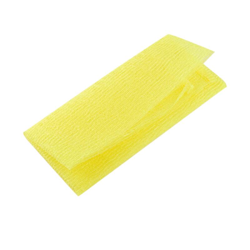 

1 шт. длинное полосатое полотенце для спины из пены для растирания, полотенце для растирания, нейлоновое прочное мягкое полотенце для ванны жёлтый