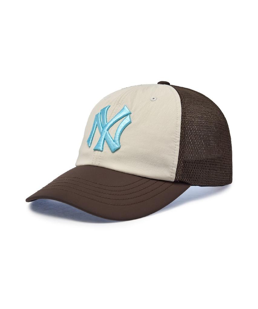 Emelbi Sportive Color Block Mesh Cap Ny (Brown)