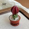 Magnetic Locker Accessory Cartoon Potted Cactus Fridge Magnet Resin 3D Mini Refrigerator Plants Kitchen Home Office Decoration Cabinet Decor