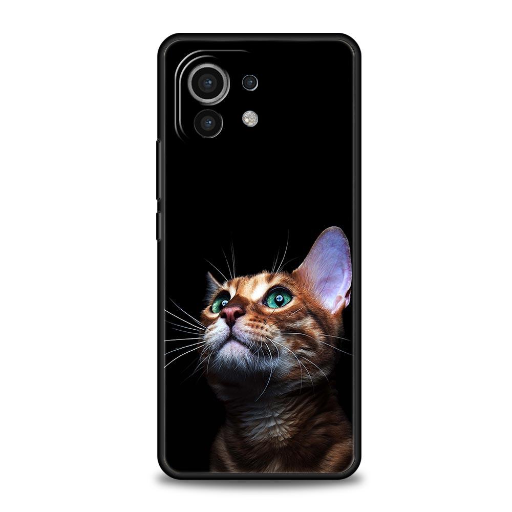 Cartoon Cute Cats Background Phone Case For Xiaomi Mi 15 14 Pro 13 12 11 Lite 10T 11T 12T 13T 14T Poco X6 X5 X4 X3 NFC F3 Cover