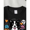 European Sizes Girls' Long-Sleeve Round Neck Sweatshirt "Cute Dog" Print, Spring/Autumn, Casual, Daily & Sports.
