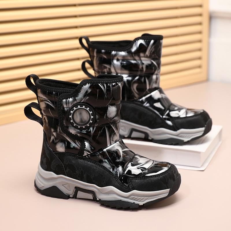 Vinter plysj tykke gutter og jenter snø bomullssko