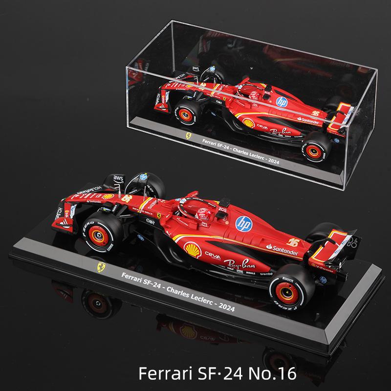 

Bburago 1:24 Ferrari SF24 Monaco 2024 F1 Model Alloy Miniature Diecast Formula Racing Car 16# Charles Leclerc 55# Carlos Sainz