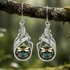 Shein Bestselling Dragonfly Teardrop Earrings, Bohemian Vintage Artistic Style Hollow Totem Earrings for Women
