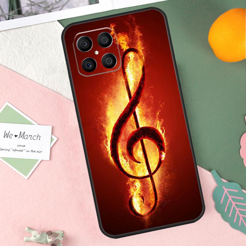 Treble Clef Music Note Case For Honor X8b X9b X9c X9a X8a X8 X9 50 70 90 Lite Honor 200 Lite Magic 7 5 6 Pro Cover