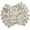 Chinoiserie Spring Placemats Set of 4, 12x18 Inch Blue Green Floral Bird Table Mats Summer Vintage Flowers Holiday Decorative Table Placemats for