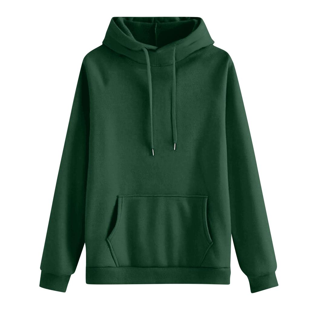 Women's Casual Round Neck Long Sleeve Sweatshirt Solid Color Sweatshirt