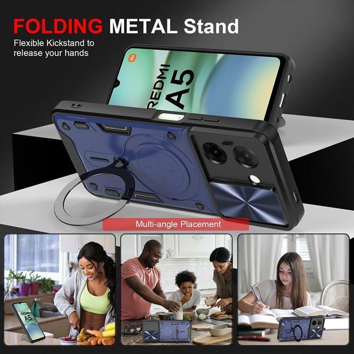 Coque de protection - E.F.CONNECTION - Pour Xiaomi Redmi A5 - Antichoc - Anneau Magnétique - Protection Caméra