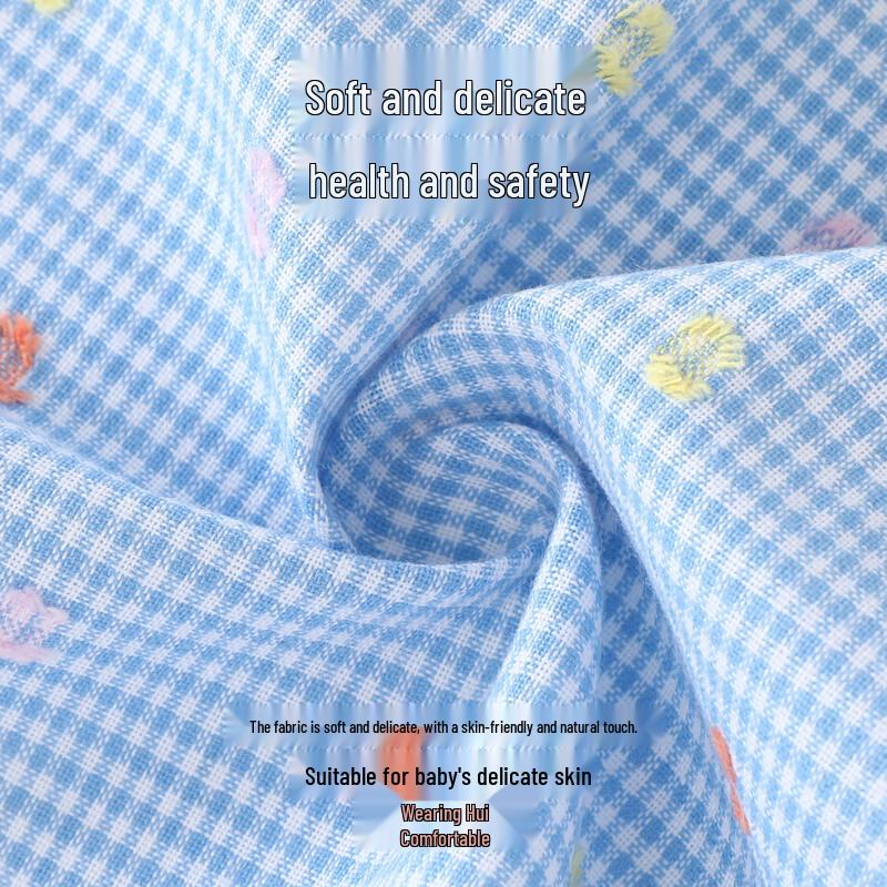 DUUDUU Baby Plaid Long-Sleeve Cotton Shirt