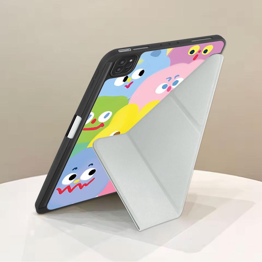 Holder Cover Tablet Case For iPad Pro 2025 Air 4 5 M3 M2 1 2 M4 11inch Pro 11th 10th 9th 8th 7th 12.9inch Mini 6 7 Cute Clouds