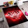VfB Stuttgart Clubwapen Rood Rookeffect Print Vloerkleed Antislip Rechthoekig Vloermat Voetbalfan Gaming Slaapkamer Woonkamer Huisdecoratie Tapijt