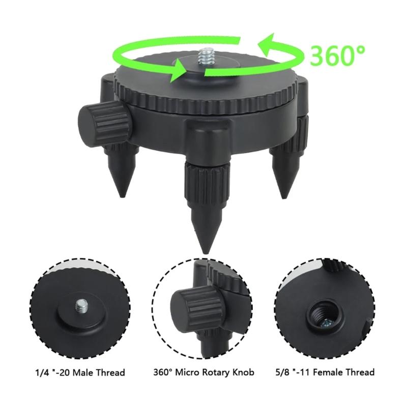 1/4Inch Interface Level Fine Adjustment Base Bracket 360 Degree Rotation Base Tripod Bracket For Indoor Outdoor Use