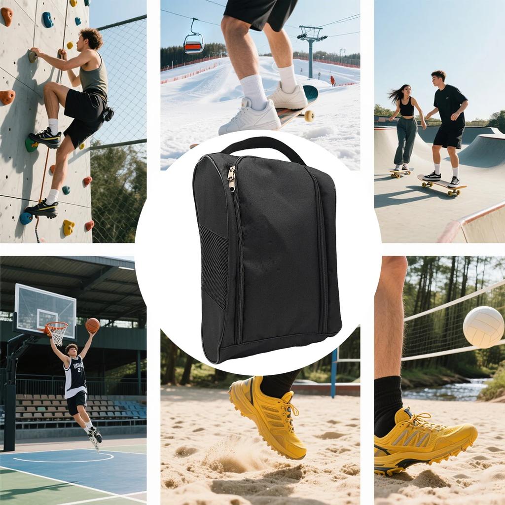 Golf Shoe Bag Oxford Cloth Shoe Bag Breathable Handbag Dustproof Football Tennis Shoe Bag, Travel Business Shoe Storage Bag