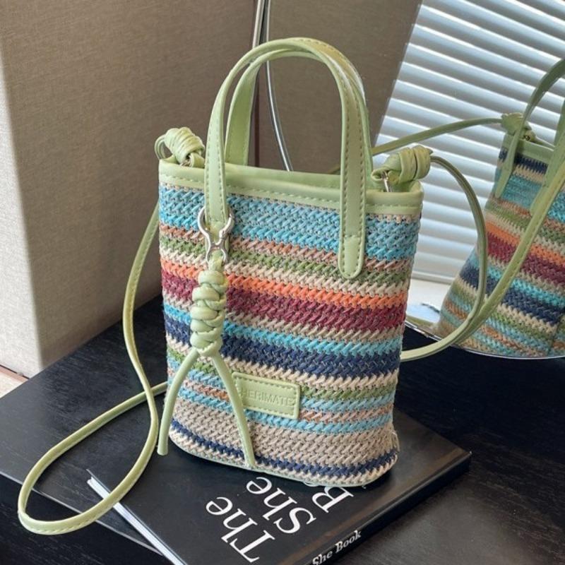 Fashionable Mobile Phone Bag, Casual and Simple Color-blocking Hand-held Shoulder Bag