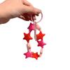Fashion Multicolour Five Pointed Star Keychain Colorful Silicone Strap Phone Strap Accessories Phone Chain Wrist Strap Gifts
