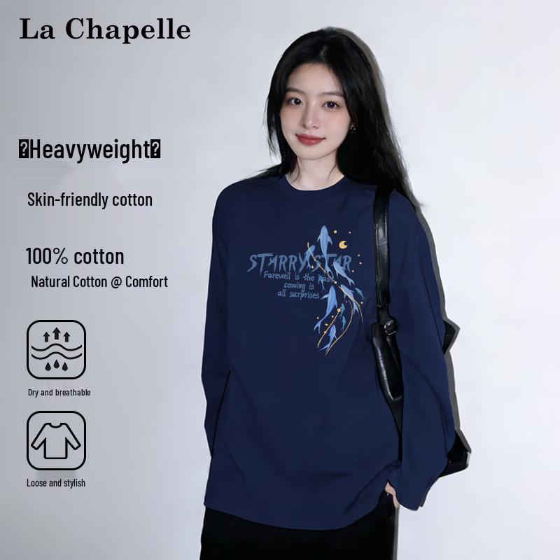 

La Chapelle Women s Pure Cotton Long Sleeve Base Tee 2XL