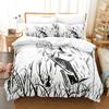 3D Print Anime Mushi Ginko Beding Set Soft Duvet Cover Bed Linen Set Comfortable Quilt Cover Pilowcase Warm Comforter king Quen Sized Dimensions Young