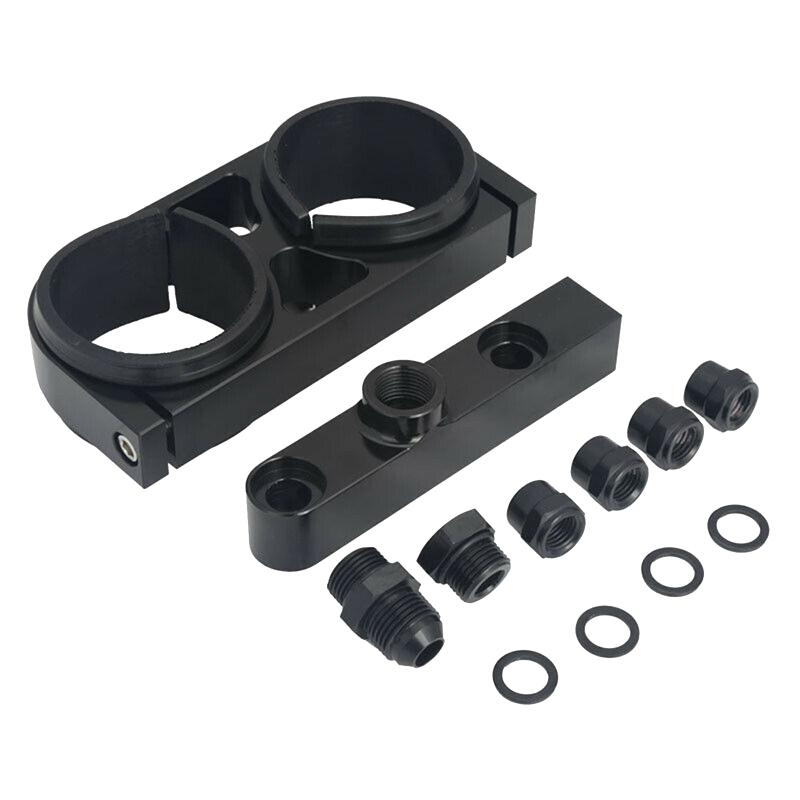 External Hi-flows Fuel Pump Set with Mounting Bracket Inlets Outlet Manifold 044