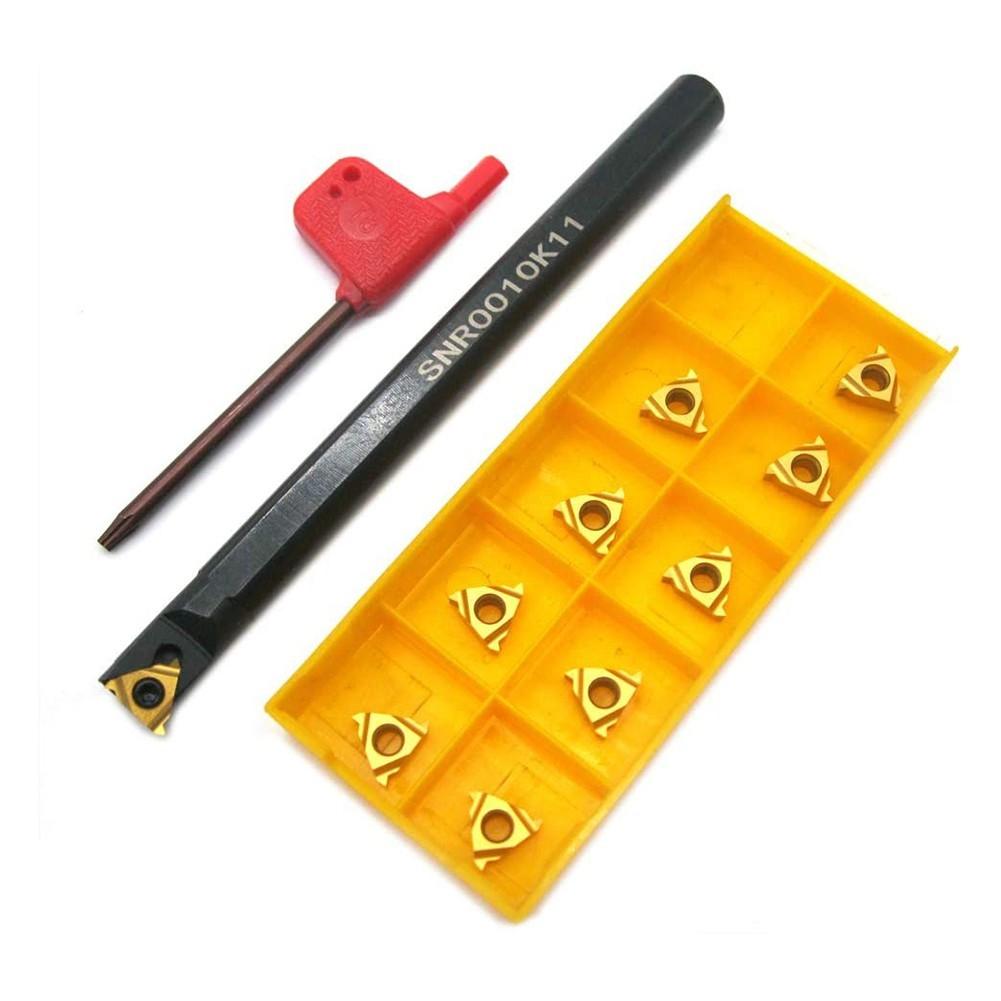 

CNC Threading lathe Threading BoringBar Tool SNR0010K11 +10pc 11IR AG60 Inserts