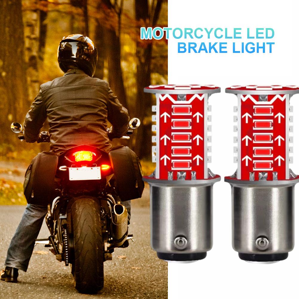 Motorcycle Brake Light LED Bulb Flasher 12V Flashing Turn Indicator Brake Lights Universal Red White Blue Tail Light Lamp Bulb