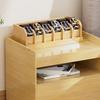Elegant Bamboo Belt Organizer Box 6 Grids Natural Wood Belt Storage Rack for Closet & Drawer Space-Saving Storage Box Men's Gift