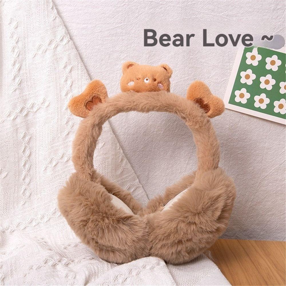 

Fashion Cartoon Animal Earmuffs Foldable Thickened Ear Cover Anti-Freeze Keep Warm Winter Earflaps for Women Girls