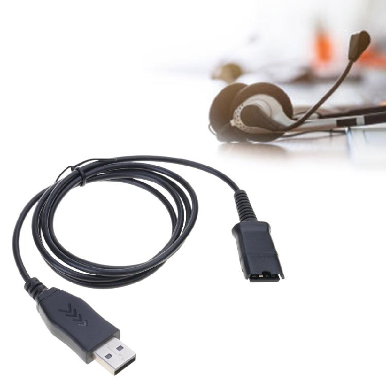 USB Interfaces QD USB Adapter Cable for Quick Disconnect Headsets Easy Connection Audios Signal Stability Transmission