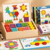 Creative Wooden Magnetic Tangram Puzzle Toys, Geometric DIY Block Puzzles With Smooth Durable Edges