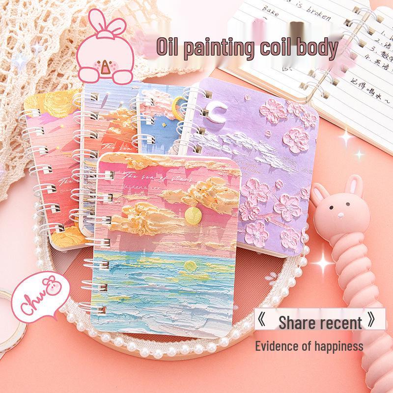 High-Value A7 Spiral Notebook - Cartoon Themed, Lined, Mini, Portable, Ideal for Elementary Students and Kids' Diaries